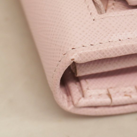 Prada Saffiano Leather Long Wallet, Pink, Women's, P1035694 - Picture 5 of 15